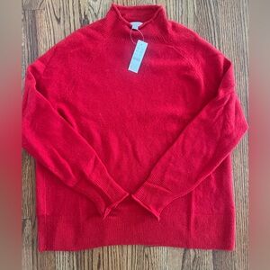 J Crew Rollneck sweater in Supersoft yarn Red XS